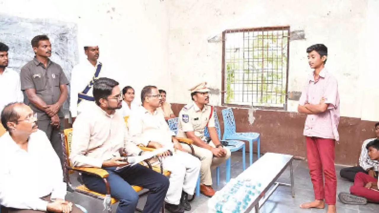 Gurukul students jump over wall in protest