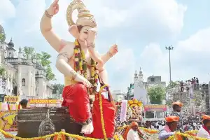 Hussain Sagar Overflows as Hyderabad Says Goodbye to Ganesh