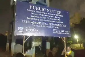 HYDRAA recovers 4,400 square yards of park land from illegal occupiers