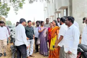 Jadcherla Chairman Pushpalata Checks New Municipal Building in Badepally