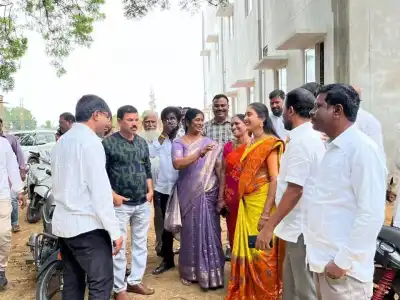 Jadcherla Chairman Pushpalata Checks New Municipal Building in Badepally
