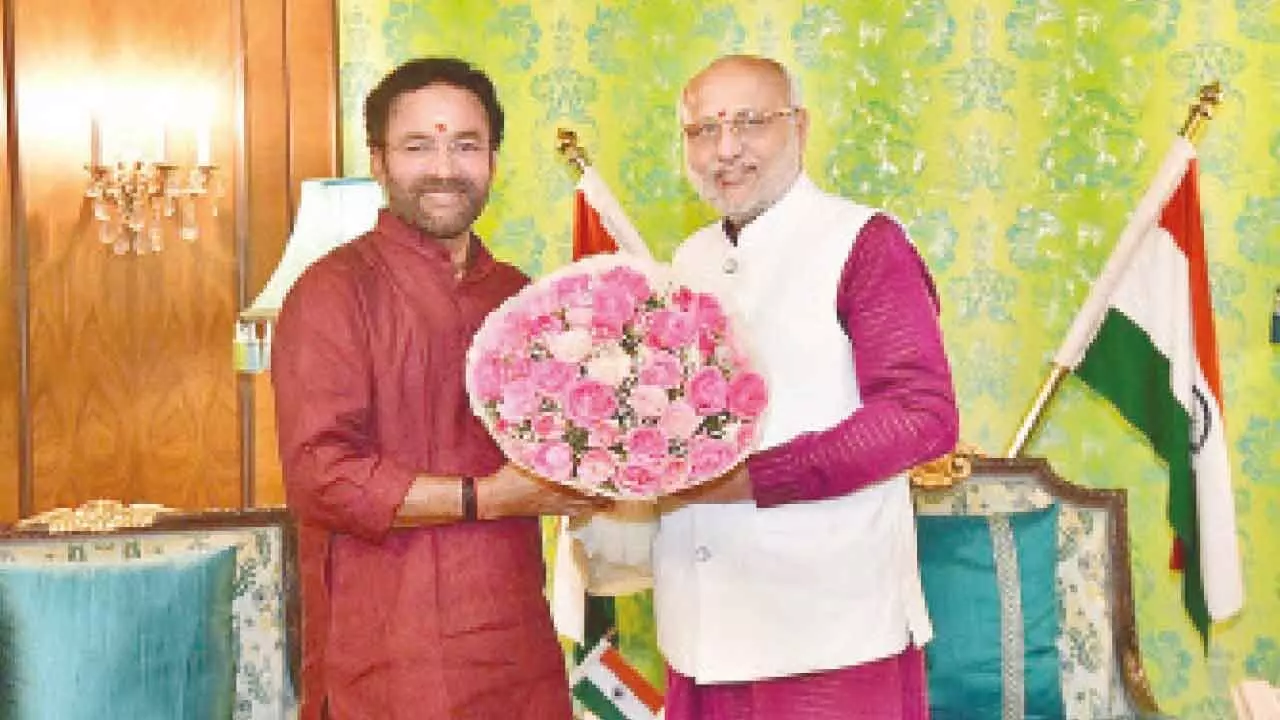 Kishan and BJP leader congratulate Radhakrishnan on V-P poll win