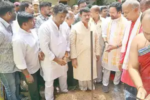 Kishan Reddy starts building community hall in Maruti Nagar