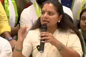 MLC Kavitha reacts to suspension, accuses BRS leaders of lying