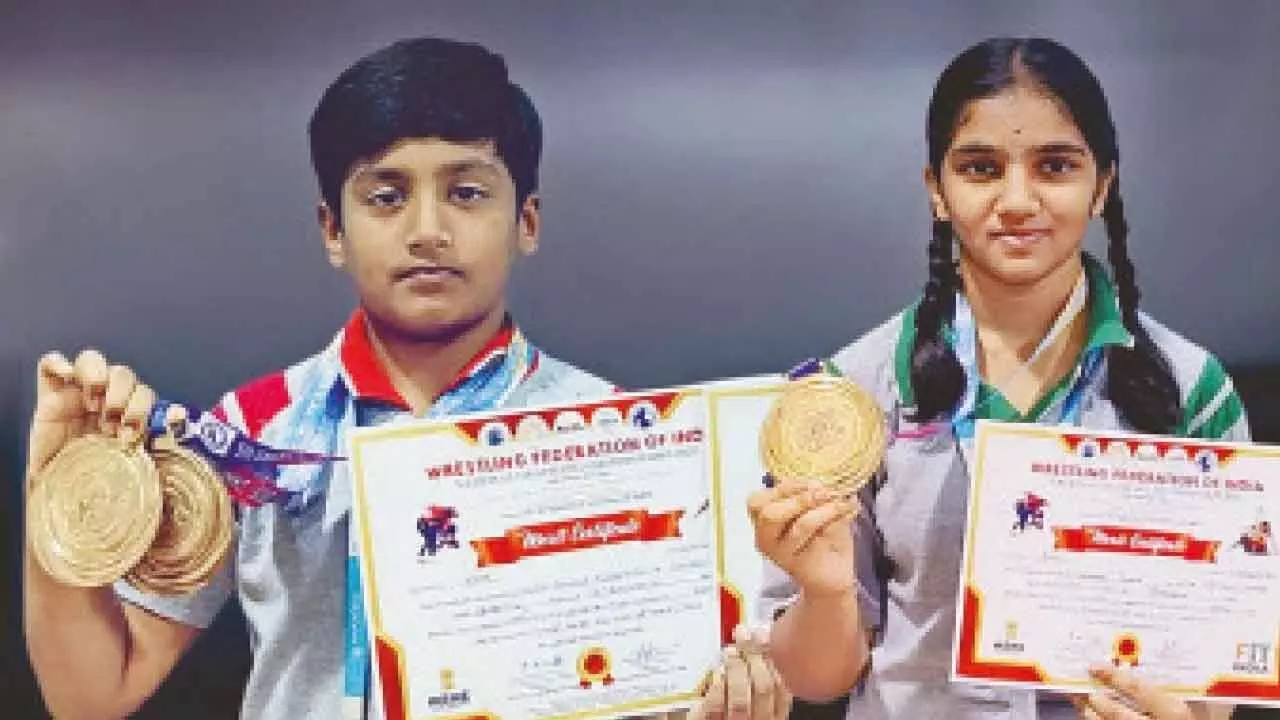 Narayana students win 3 gold medals at 2025 National Grappling Championship