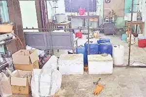 Police team shuts down Alprazolam factory in Bowenpally