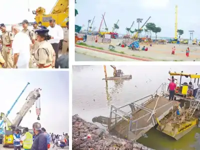 Preparations increased at Tank Bund for Ganesh idol immersion