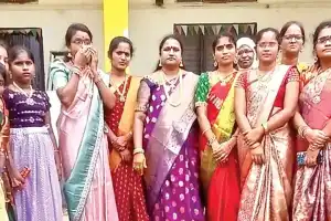 Vashishta High School students celebrate Bathukamma festival