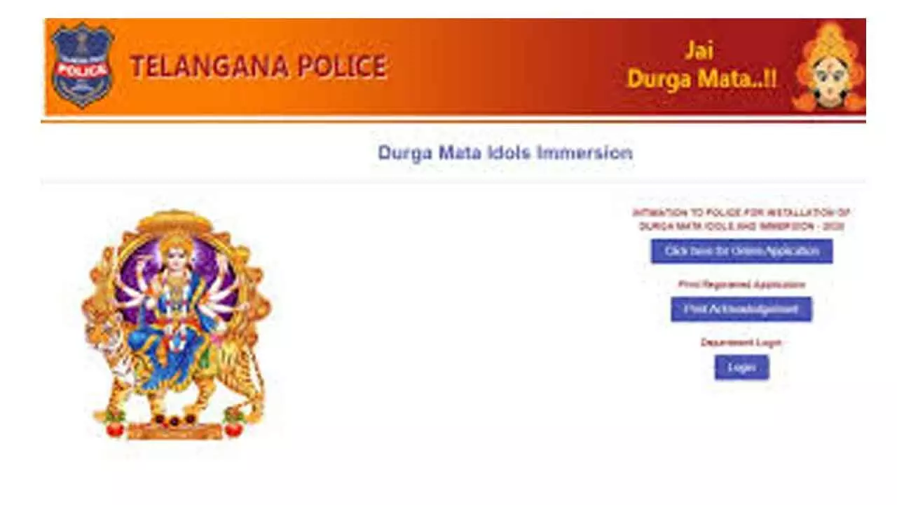 You must register online to install Durga idols