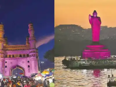 City lights up pink for breast cancer awareness