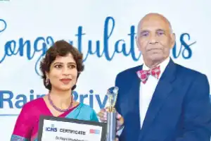 Dr. Bangari Rajani Priyadarshini wins Healthcare Icon Award