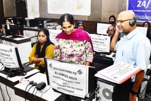 Election Commision Watcher visits Jubilee Hills monitoring centers
