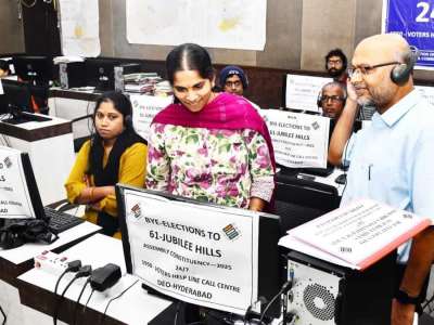Election Commision Watcher visits Jubilee Hills monitoring centers
