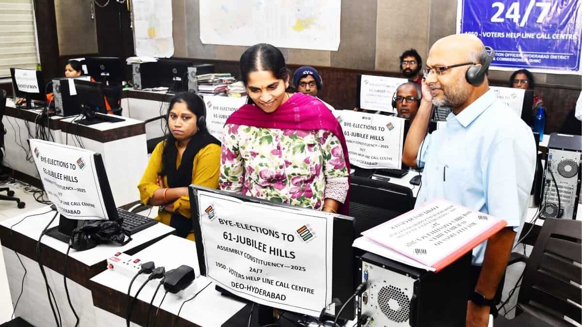Election Commision Watcher visits Jubilee Hills monitoring centers