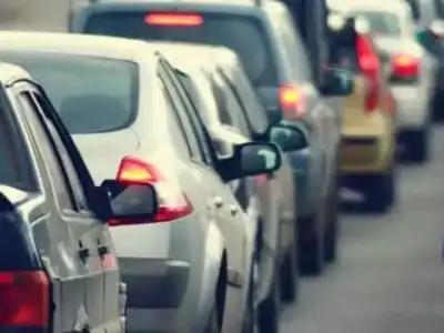 Heavy Traffic in Begumpet During Rush Hour