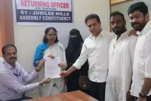Maganti Sunitha from BRS submits nomination for Jubilee Hills by-election