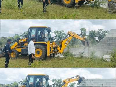 Pocharam Plot Owners Rejoice as HYDRA Tears Down Obstructing Wall