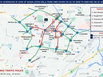 Sadar Utsav Mela Triggers Major Traffic Diversions in Narayanaguda, Hyderabad