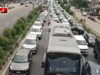 Traffic Jam on Hyderabad-Vijayawada Highway After Dussehra