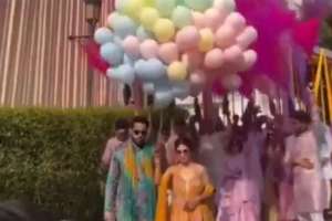 Video: Hydrogen Balloons Explode During Haldi Ceremony, Injure Bride and Groom in Delhi