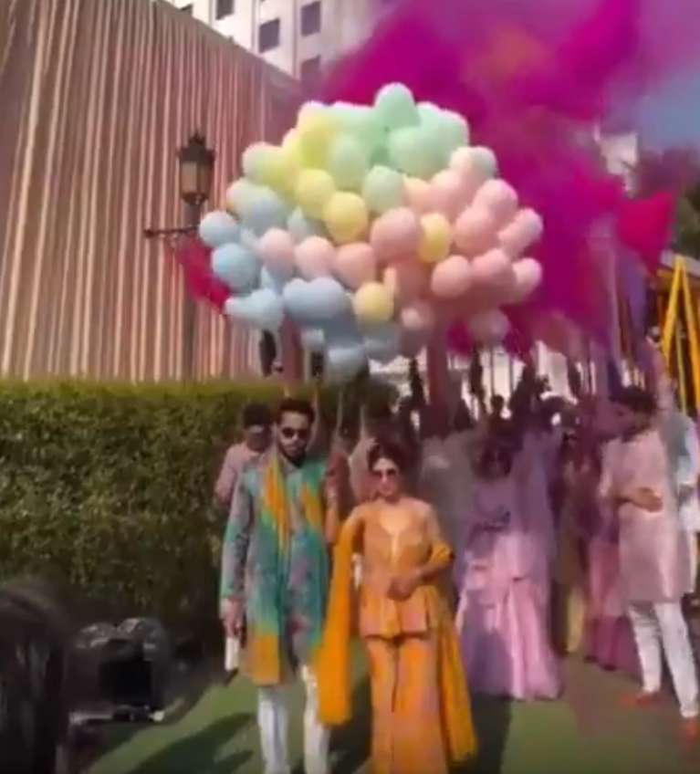 Video: Hydrogen Balloons Explode During Haldi Ceremony, Injure Bride and Groom in Delhi