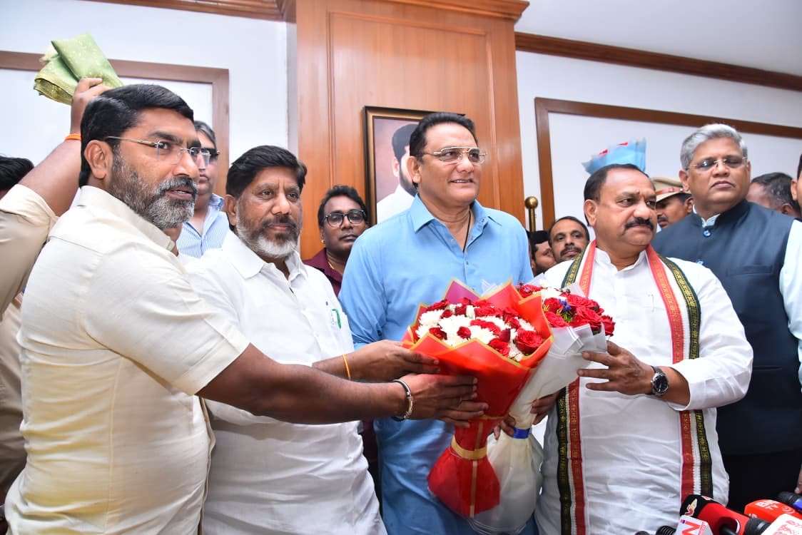 Azharuddin Assumes Charge as Minister for Minorities Welfare and Public Enterprises