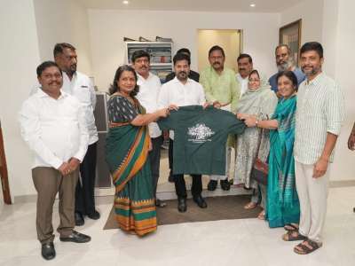 CM Revanth Reddy Felicitates Chevella Banyans Team After NGT Highway Victory