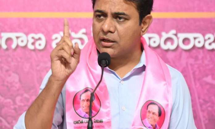 KTR Condemns Attack on BRS Office in Manuguru, Slams Congress for “Reign of Goondaism”