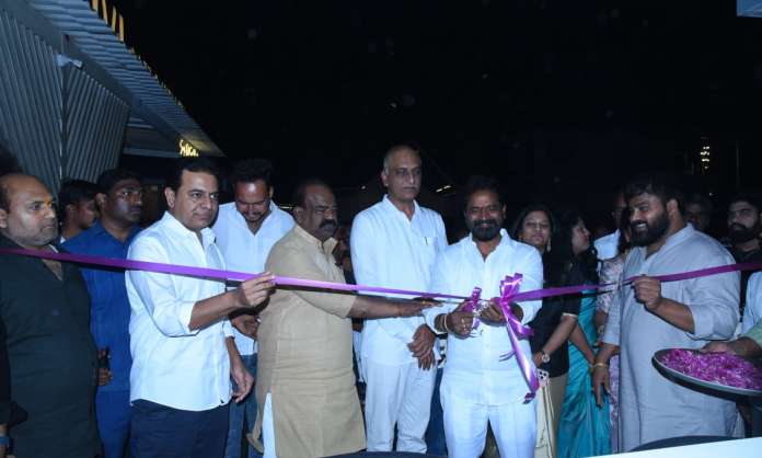 KTR and Harish Rao Inaugurate Livi Cafe & Kitchen in Mokila Village