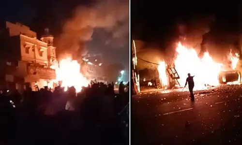 Major Fire at Gomati Electronics in Shalibanda