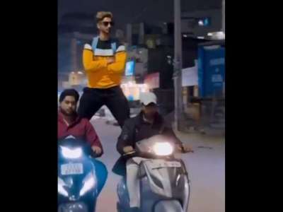 Dangerous Bike Stunts for Reels Turn Rethibowli-Attapur Road into Nightly Hazard