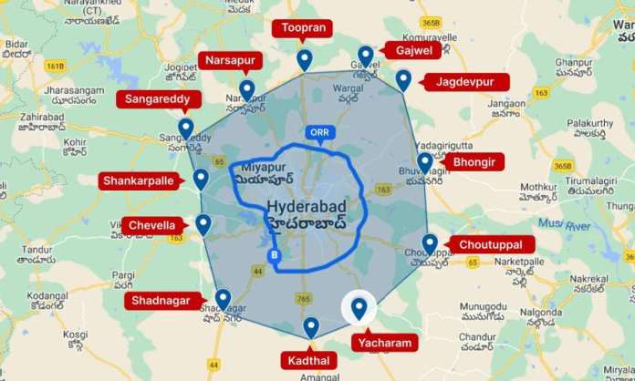 Hyderabad Regional Ring Road North Segment Cost Doubles to Rs.15,627 Crore