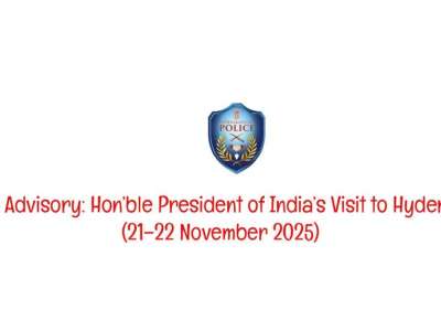 Traffic Diversions in Hyderabad for President’s Visit on November 21-22
