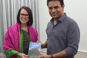 US Consul General Laura Williams Meets BRS Leader KTR in Hyderabad