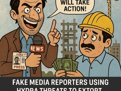 Fake ‘Media Reporters’ Using HYDRA Threats to Extort Money From Builders Across Hyderabad & Rangareddy