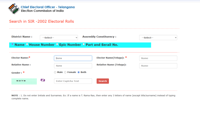 How to Check Your Name in the SIR List for Telangana: Step-by-Step Guide