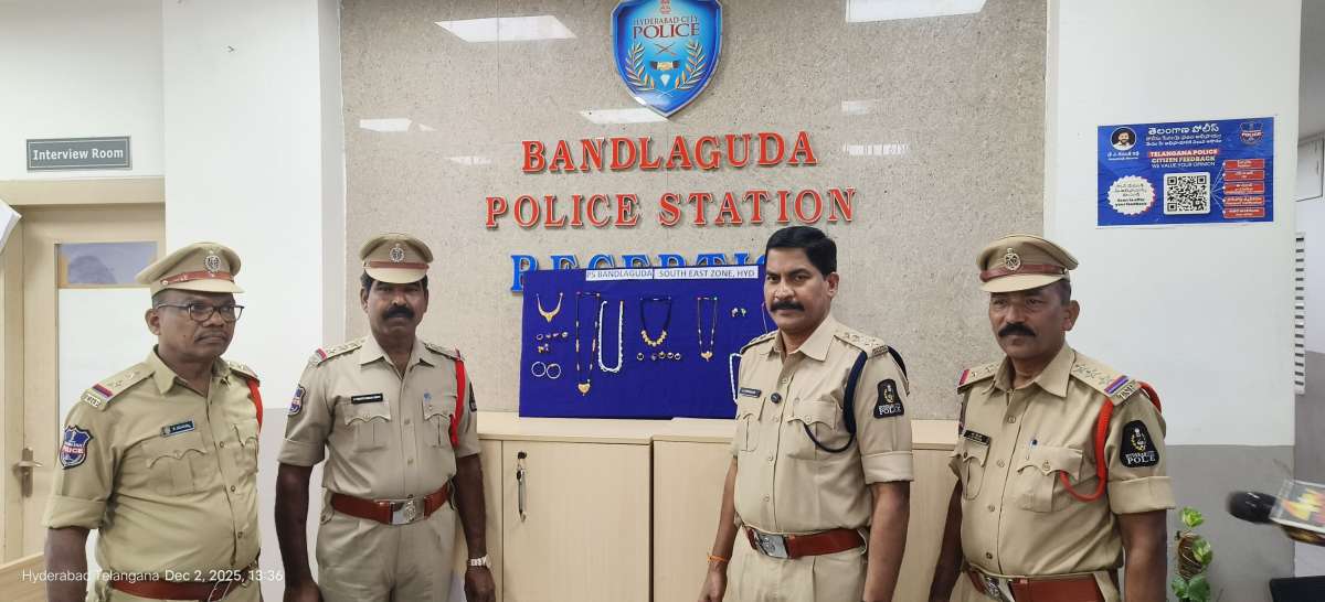 Bandlaguda Police Arrest Notorious Habitual Offender, Recover 10 Tulas Gold and Silver Worth Rs.10 Lakh