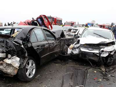 Big accident leads to multiple car crash in Hyderabad
