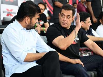 CM Revanth Reddy And Salman Khan at the Indian Supercross Racing League Hosted in Hyderabad