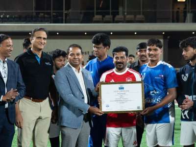 CM Revanth Reddy Plays Friendly Football Match at Woxsen University