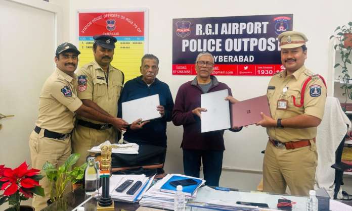 Cyberabad Police Recover NRI’s Bag with 3 Laptops Worth ₹2.5 Lakh in 3 Hours