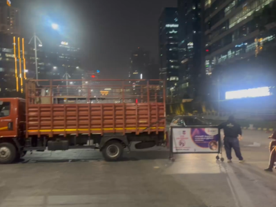 Film Shoot Blocks Public Road at T Hub, Sparks Questions Over Permissions and Water Use