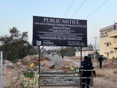HYDRA Protects 23 Acres of Government Land Worth Rs 2500 Crores in Neknampur