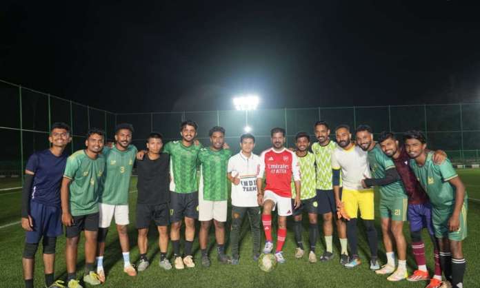 CM Revanth Reddy Practices Football Ahead of Messi’s Hyderabad Visit