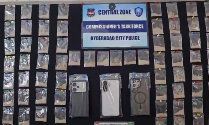 Task Force Busts Drug Racket, Nabs 3 Peddlers with Brown Sugar and Ganja in Hyderabad