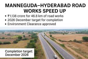 NH-163 TSPA–Manneguda Road Works Speed Up