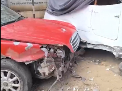 Drunk Driver in Toyota Fortuner Rams Into Four Parked Vehicles in Abids, Hyderabad