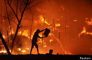 Fire erupts in Vijaynagar colony, Hyderabad