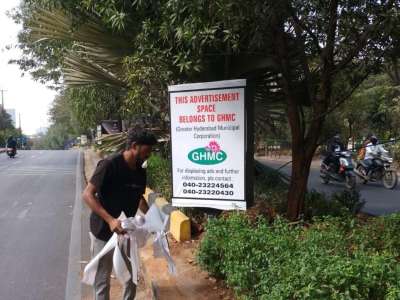 GHMC Cracks Down on Unauthorised Advertisements and Hoardings Across Hyderabad
