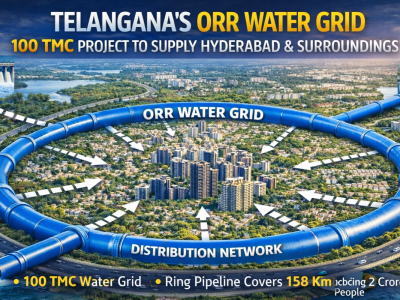 Hyderabad’s ₹7,200 Crore Water Ring Main Project to Ensure 24×7 Supply